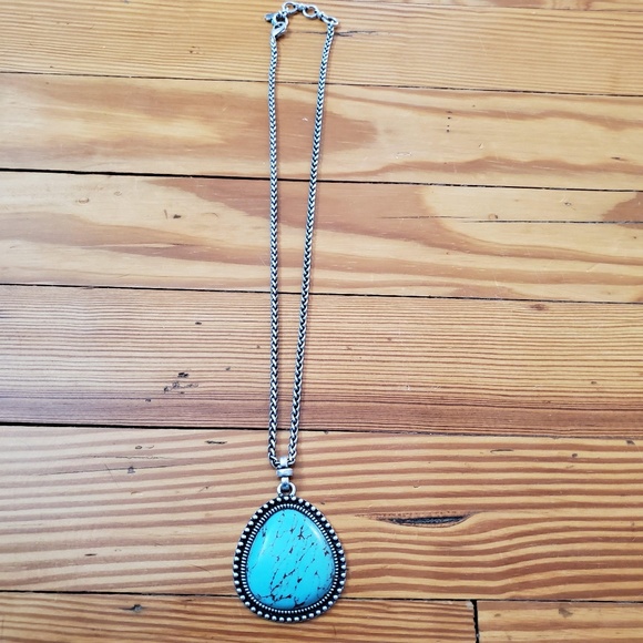 Lucky Brand Jewelry - Lucky Brand Turquoise & Silver Pendant Necklace